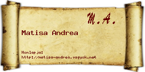 Matisa Andrea névjegykártya