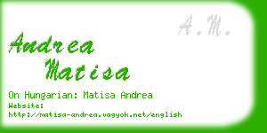 andrea matisa business card